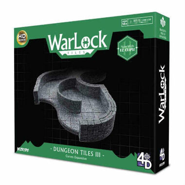 Wizkids Miniatures 4D Settings: WarLock Tiles - Dungeon Tiles III - Curves Expansion