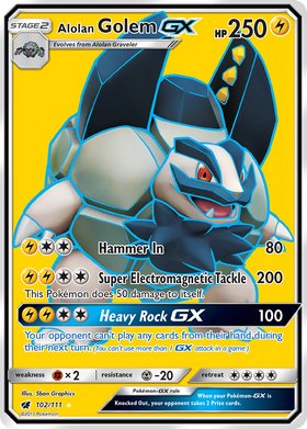 Alolan Golem-GX 102/111 - Crimson Invasion Holofoil (LP)