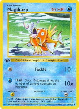 Magikarp 35 - Base Set Shadowless Unlimited(HP)