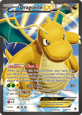 Dragonite-EX 108/111 - Furious Fists Holofoil (MP)