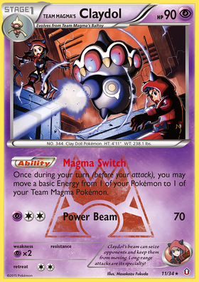 Team Magma's Claydol 11/34 - Double Crisis Reverse Holofoil (LP)