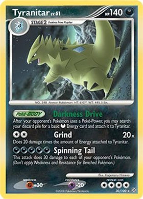 Tyranitar - 30/100 (DP Stormfront) 30 - Deck Exclusives Holofoil (HP)