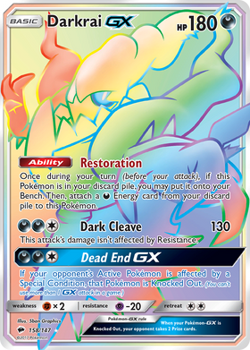 Darkrai-GX 158/147 - Burning Shadows Holofoil (HP)