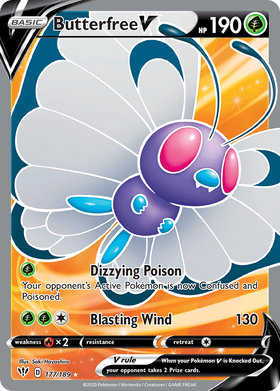 Butterfree V 177/189 - Darkness Ablaze Holofoil (HP)
