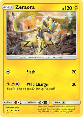 Zeraora 52/181 - SM Team Up Reverse Holofoil