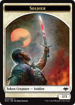 Soldier // Emblem - Serra the Benevolent Double-Sided Token