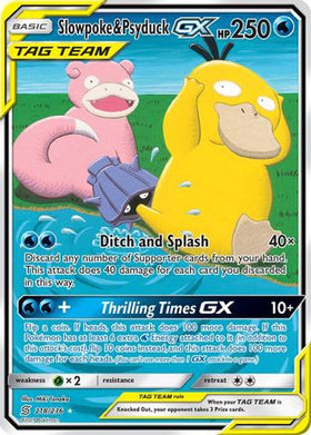 Slowpoke & Psyduck GX (Alternate Full Art) 218/236 - SM Unified Minds Holofoil