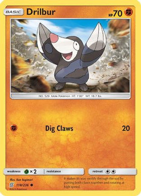 Drilbur 118/236 - SM Unified Minds Reverse Holofoil