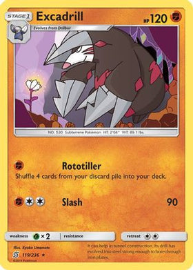 Excadrill 119/236 - SM Unified Minds Reverse Holofoil