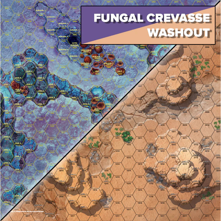 BattleTech: Battle Mat - Alien Worlds - Fungal Crevasse / Washout