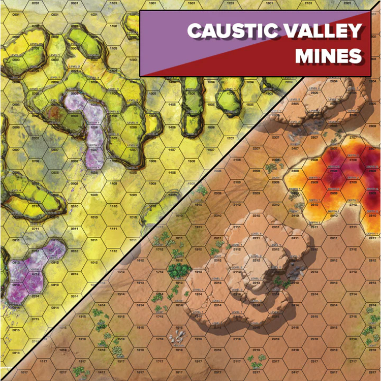 BattleTech: Battle Mat - Alien Worlds - Caustic Valley / Mines