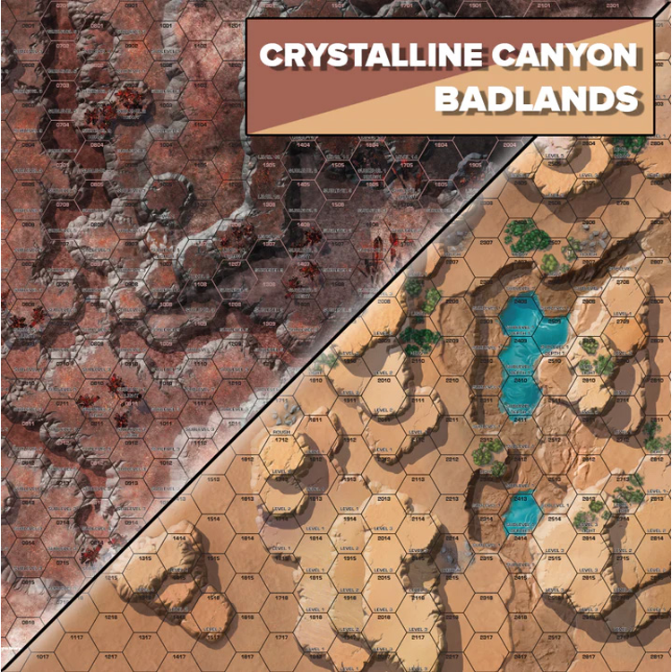 BattleTech: Battle Mat - Alien Worlds - Crystalline Canyon / Badlands