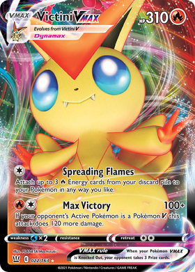 Victini VMAX 22/163 - Battle Styles Holofoil (HP)