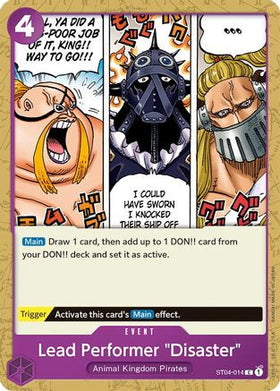 Lead Performer "Disaster" (ST04-014) Starter Deck 4: Animal Kingdom Pirates