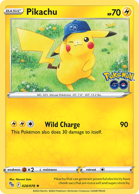 Pikachu 28/78 - Pokmon GO Reverse Holofoil (MP)