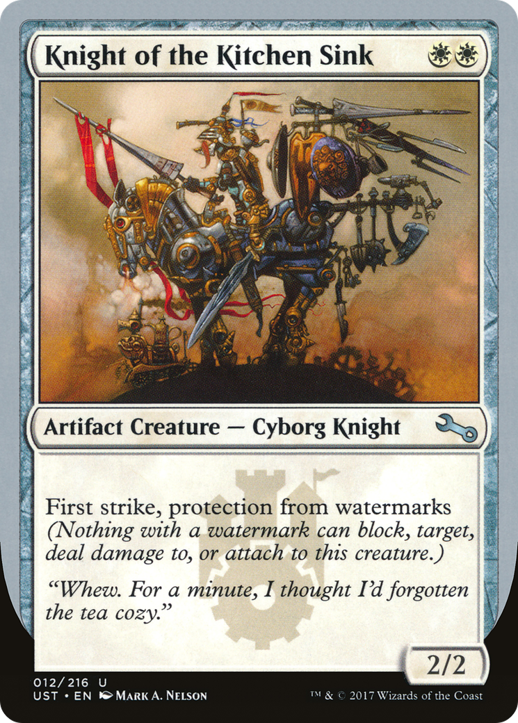 Knight of the Kitchen Sink (UST-12F) - Unstable Foil
