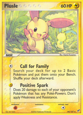 Plusle 44/107 - Deoxys Reverse Holofoil (HP)
