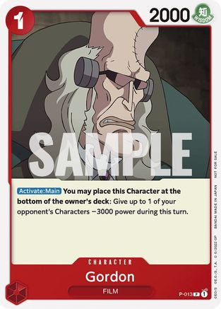 Gordon (One Piece Film Red) (P-013) One Piece Promotion Cards