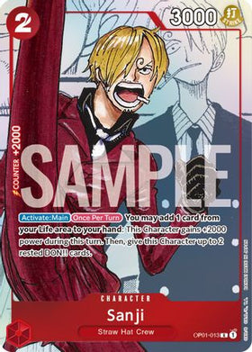 Sanji (Alternate Art) (OP01-013) One Piece Promotion Cards