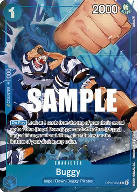 Buggy (Alternate Art) (OP02-058) Paramount War Foil
