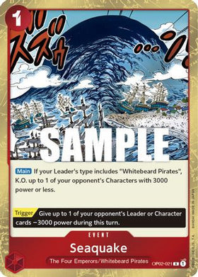 Seaquake (OP02-021) Paramount War Foil