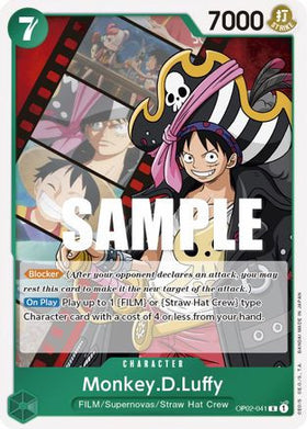 Monkey.D.Luffy (OP02-041) Paramount War Foil