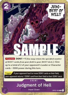Judgment of Hell (OP02-089) Paramount War Foil