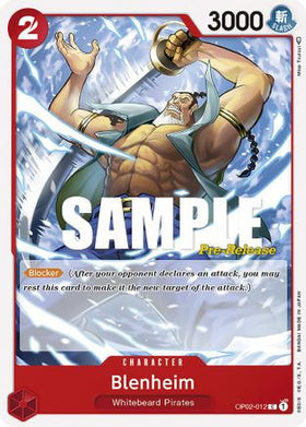 Blenheim (OP02-012) Paramount War Pre-Release Cards