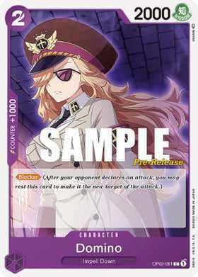 Domino (OP02-081) Paramount War Pre-Release Cards