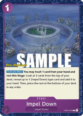 Impel Down (OP02-092) Paramount War Pre-Release Cards