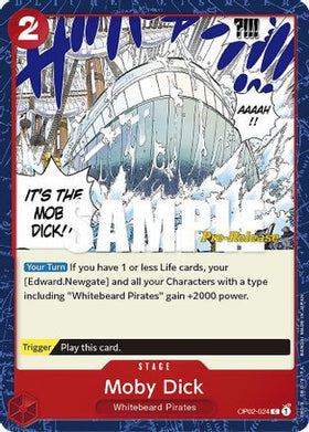 Moby Dick (OP02-024) Paramount War Pre-Release Cards