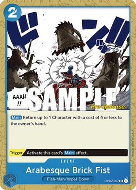 Arabesque Brick Fist (OP02-067) Paramount War Pre-Release Cards