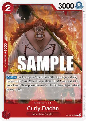 Curly.Dadan (OP02-005) Paramount War Pre-Release Cards