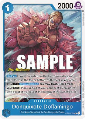 Donquixote Doflamingo (OP02-056) Paramount War Pre-Release Cards