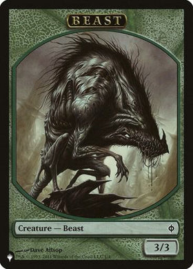 Beast // Emblem - Liliana, Defiant Necromancer Double-Sided Token