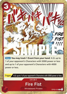 Fire Fist (OP03-018) Pillars of Strength Foil
