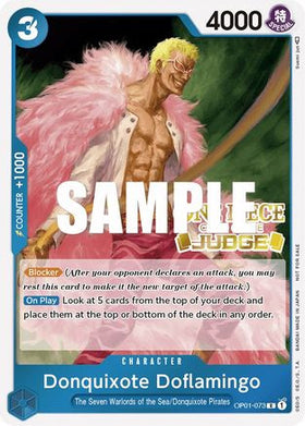 Donquixote Doflamingo (Judge) (OP01-073) One Piece Promotion Cards Foil