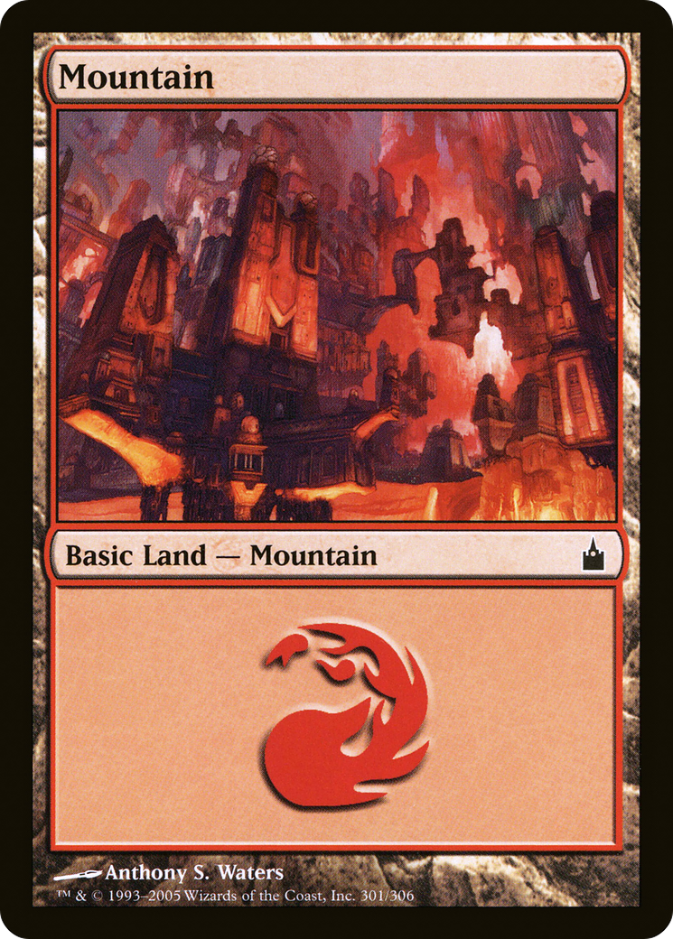 Mountain (RAV-301) - Ravnica: City of Guilds Foil