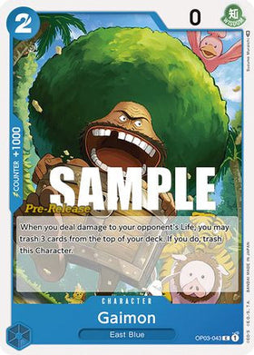 Gaimon (OP03-043) Pillars of Strength Pre-Release Cards
