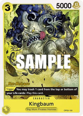 Kingbaum (OP03-100) Pillars of Strength Pre-Release Cards
