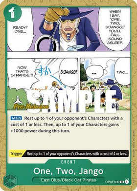 One, Two, Jango (OP03-039) Pillars of Strength Pre-Release Cards