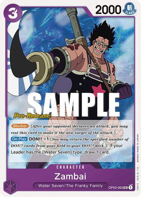 Zambai (OP03-063) Pillars of Strength Pre-Release Cards