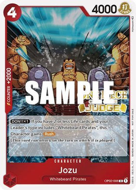 Jozu (Judge) (OP02-008) One Piece Promotion Cards Foil