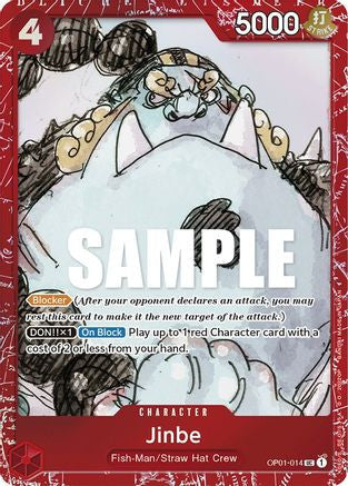 Jinbe (Premium Card Collection -ONE PIECE FILM RED Edition-) (OP01-014) One Piece Promotion Cards Foil