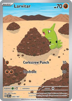 Larvitar - 203/197 203 - SV03 Obsidian Flames Holofoil