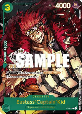 Eustass"Captain"Kid (Store Championship Vol. 2 Winner) (P-003) One Piece Promotion Cards Foil