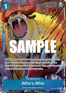 Who's.Who (Alternate Art) (OP04-051) Kingdoms of Intrigue Foil