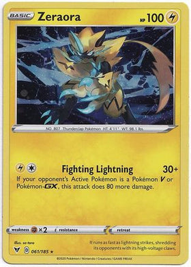 Zeraora - 061/185 (Cosmos Holo) 61 - Miscellaneous Cards Products Holofoil