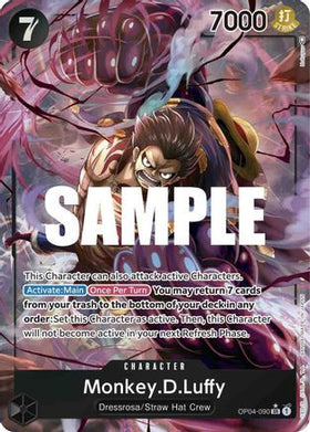 Monkey.D.Luffy (Alternate Art) (OP04-090) Kingdoms of Intrigue Foil