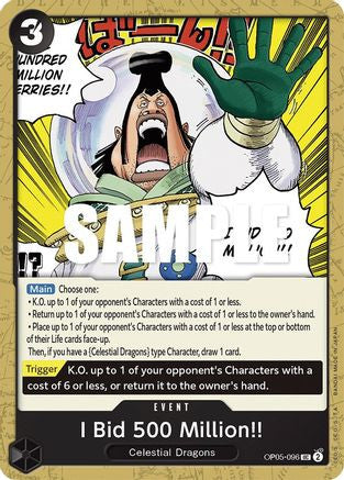 I Bid 500 Million!! (OP05-096) Awakening of the New Era
